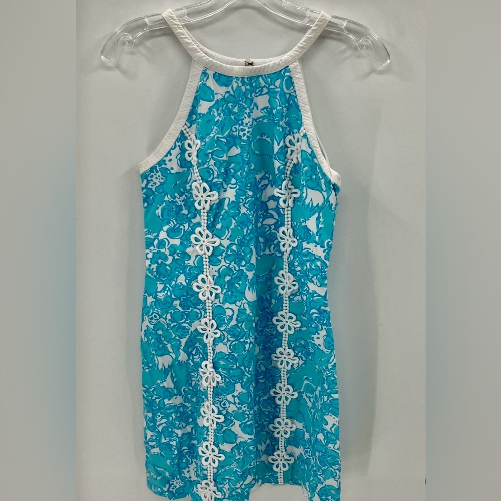 Lilly Pulitzer Pearl Halter Shift Dress, Shorefly Blue She’s A Fox
